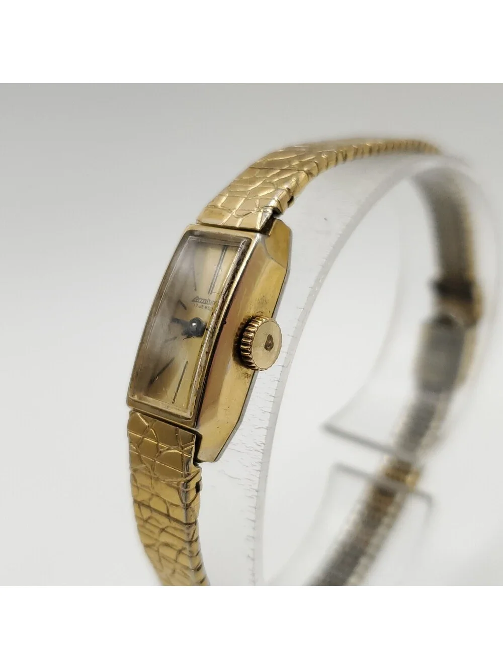 Vintage Armitron Mechanical Wind Womens Watch Running 10mm 10k RGP